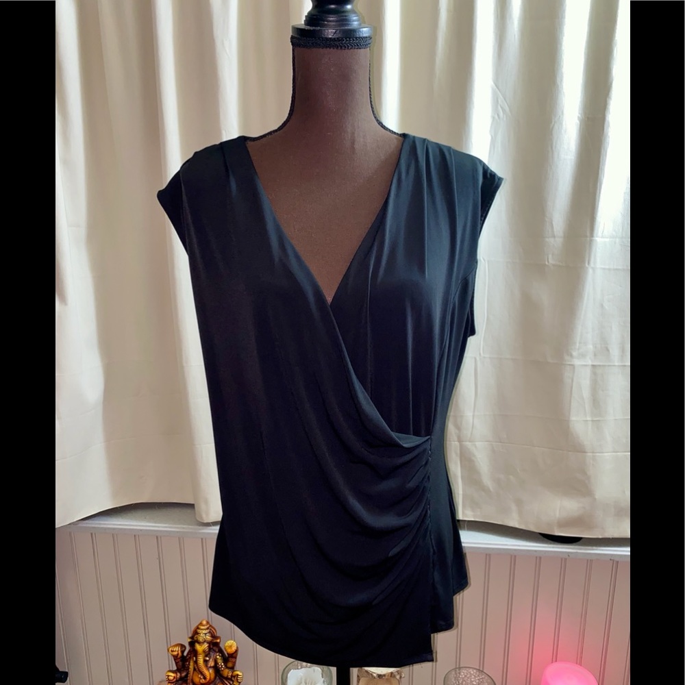 New York & Co Double Breasted Deep V Shell